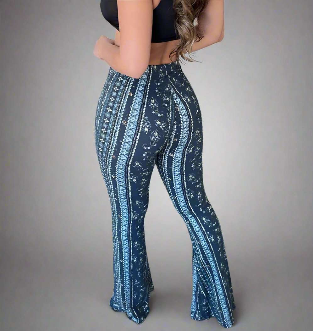 Women's Flared Boho Print Pants - Lunacy Deals & Designs