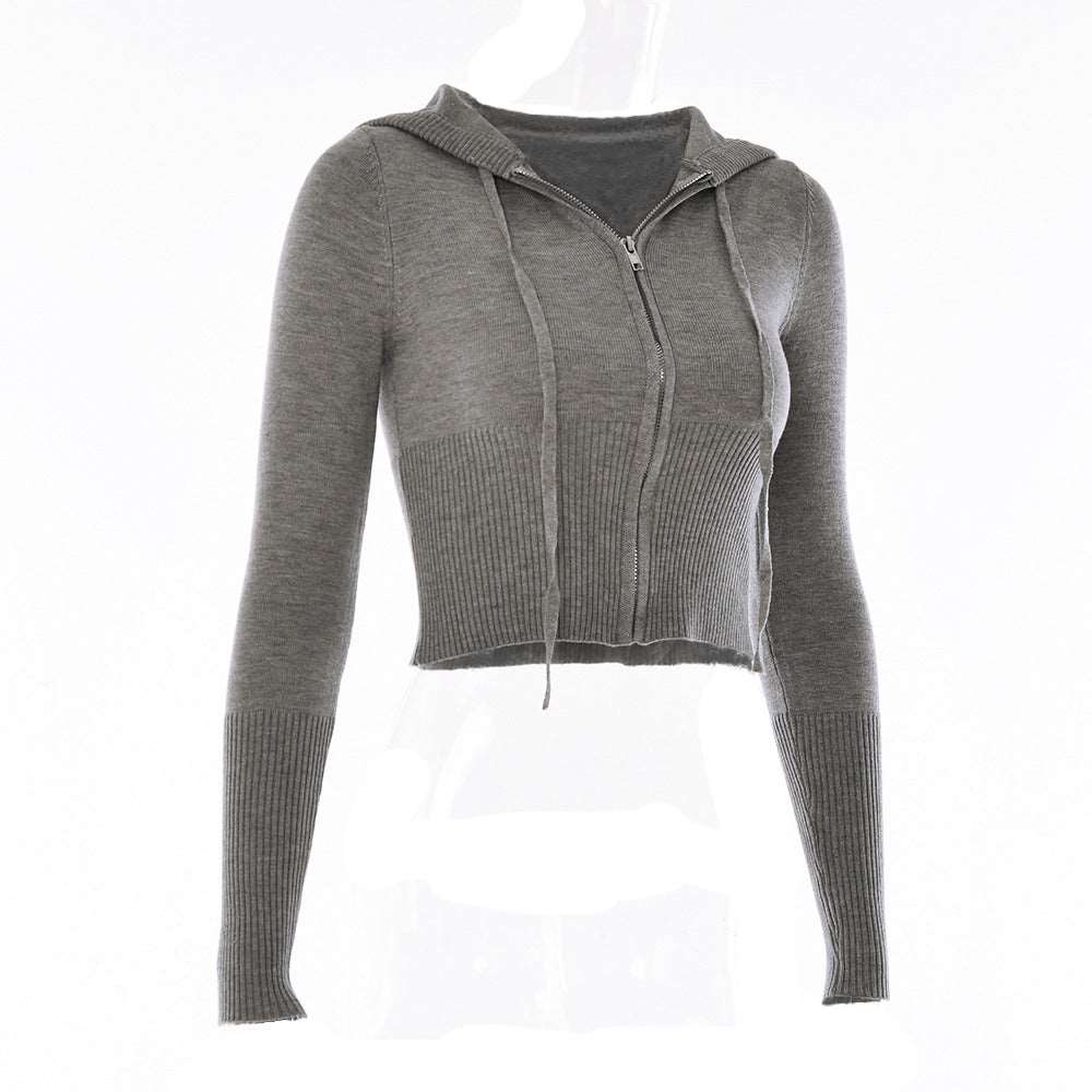 Women's Zip-Up Sweater & High Waist Pants Set - Lunacy Deals & Designs