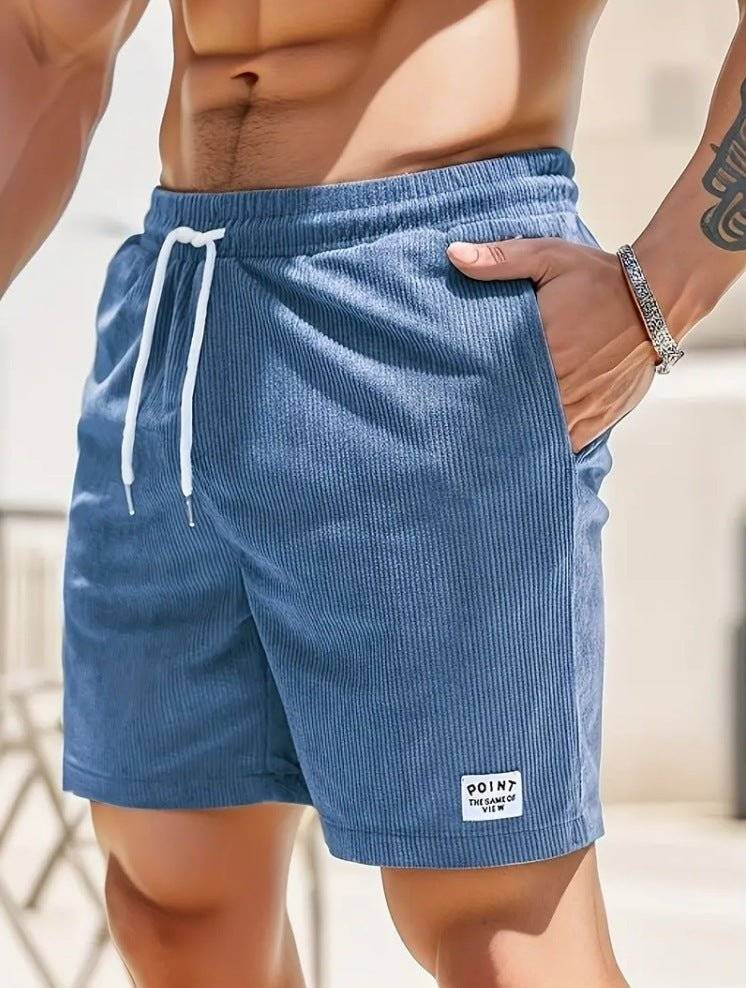 Men's Casual Corduroy Drawstring Shorts - Lunacy Deals & Designs