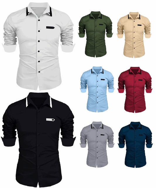 Men's Long Sleeved Button-Up Dress Shirt - Lunacy Deals & Designs