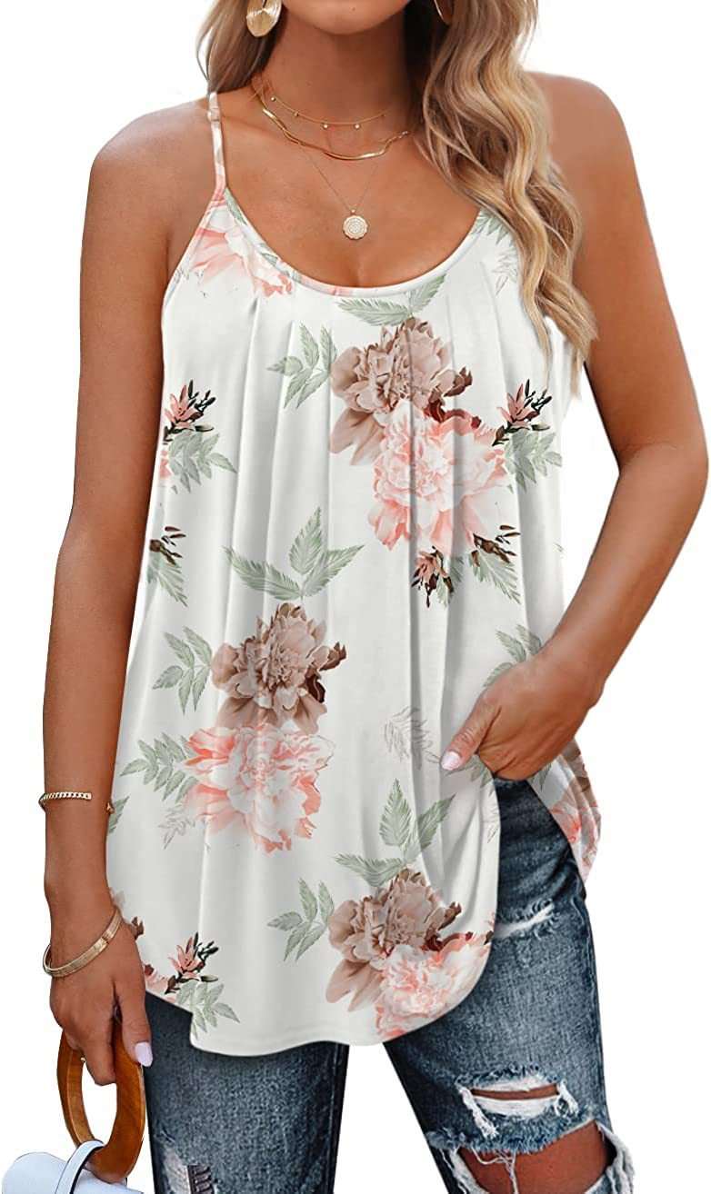 Women's Thin Strap Pleated Tank Top - Lunacy Deals & Designs