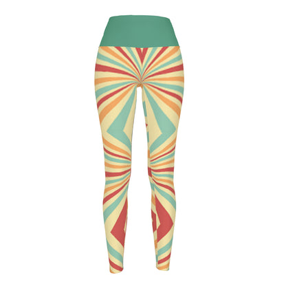 Women's Pastel Prism High Waist Stretchy Leggings