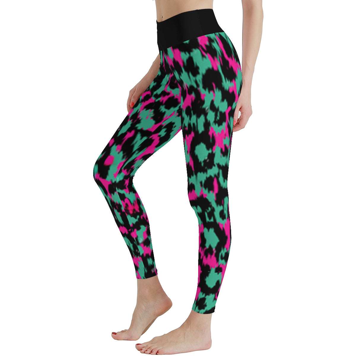 Women's Neon Jungle High Waist Stretchy Leggings