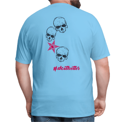 Classic Crew Neck T-Shirt | CUSTOMIZABLE (front & back) - aquatic blue