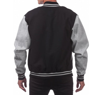 Men's Fleece Snap Button Varsity Jacket