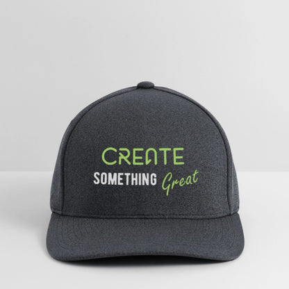 Gray cap with 'Create Something Great' text on a white background