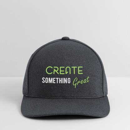 Flexfit Mélange Baseball Cap | Customizable (front & back) - dark heather gray