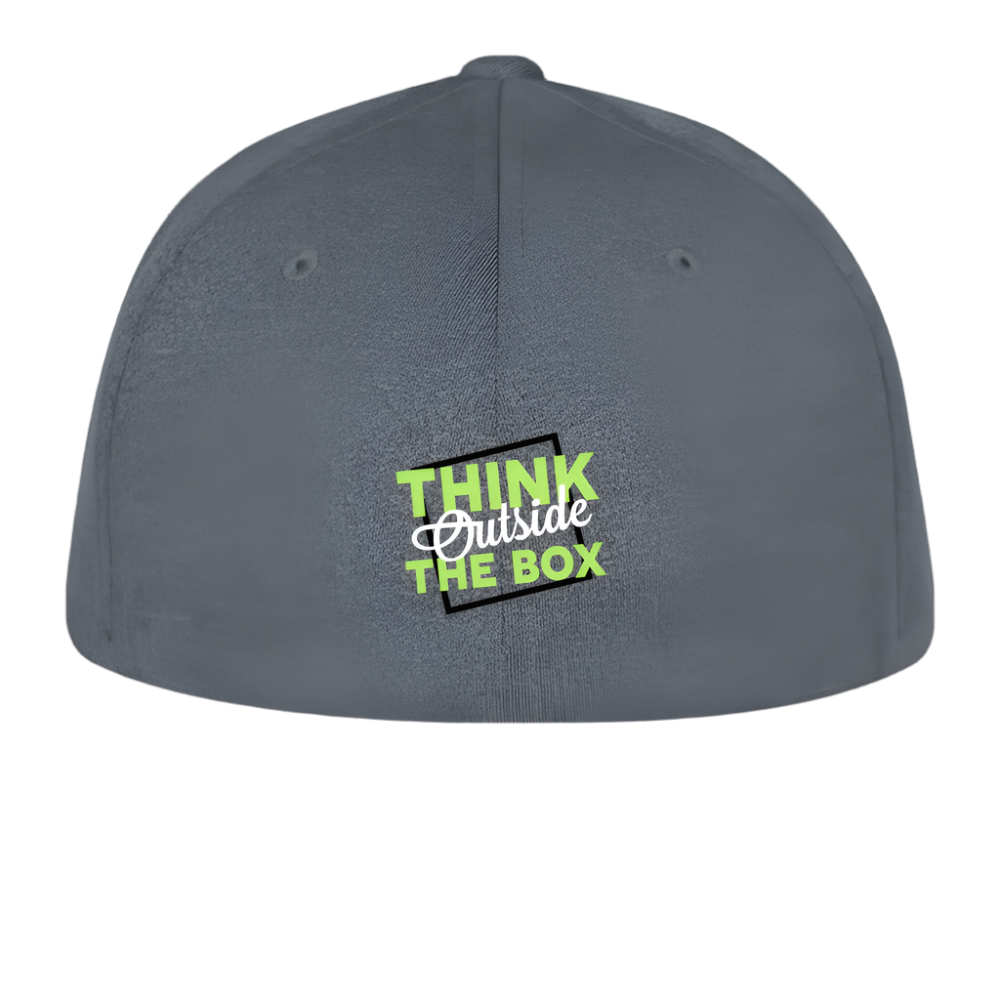 Flexfit Mélange Baseball Cap | Customizable (front & back) - dark heather gray