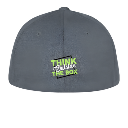 Flexfit Mélange Baseball Cap | Customizable (front & back) - dark heather gray