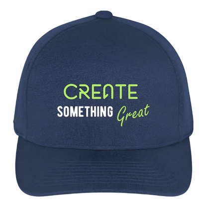 Flexfit Mélange Baseball Cap | Customizable (front & back) - heather navy