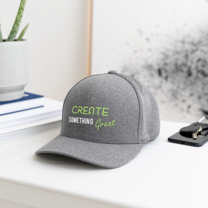Flexfit Mélange Baseball Cap | Customizable (front & back) - light heather gray