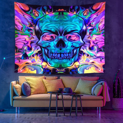 Fluorescent Surreal Art Blacklight Tapestry