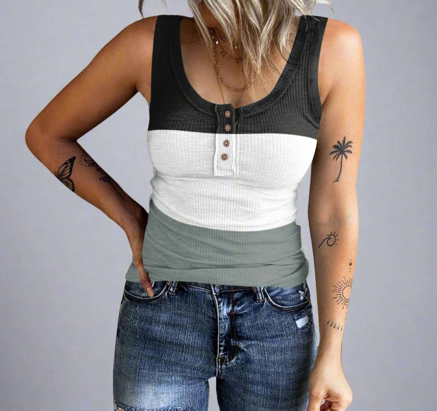 Women's Gradient Sleeveless Top - Lunacy Deals & Designs