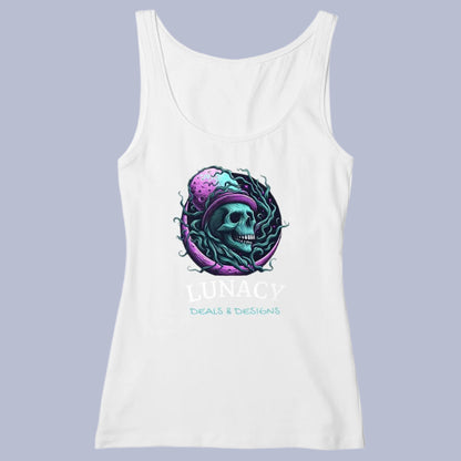 Lunacy Deals & Designs Women's Lightweight Cotton Tank Top - white