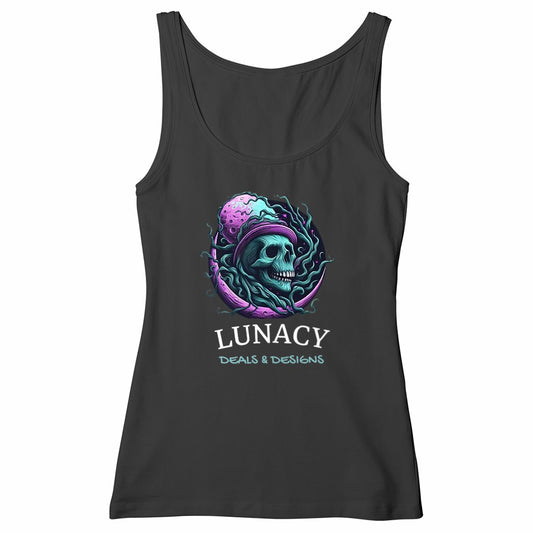 Lunacy Deals & Designs Women's Lightweight Cotton Tank Top - black