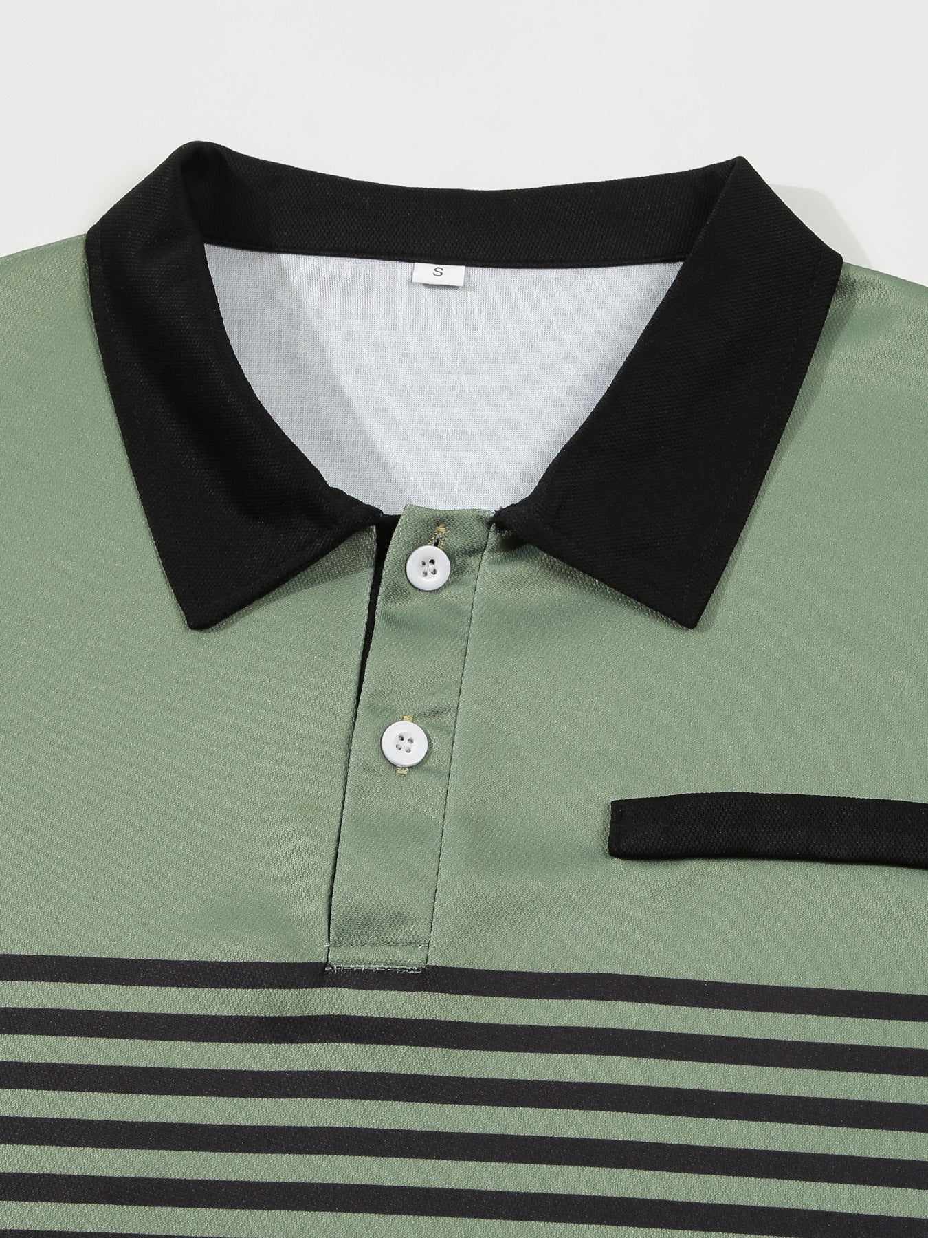 Men's Casual Striped Polo Shirt