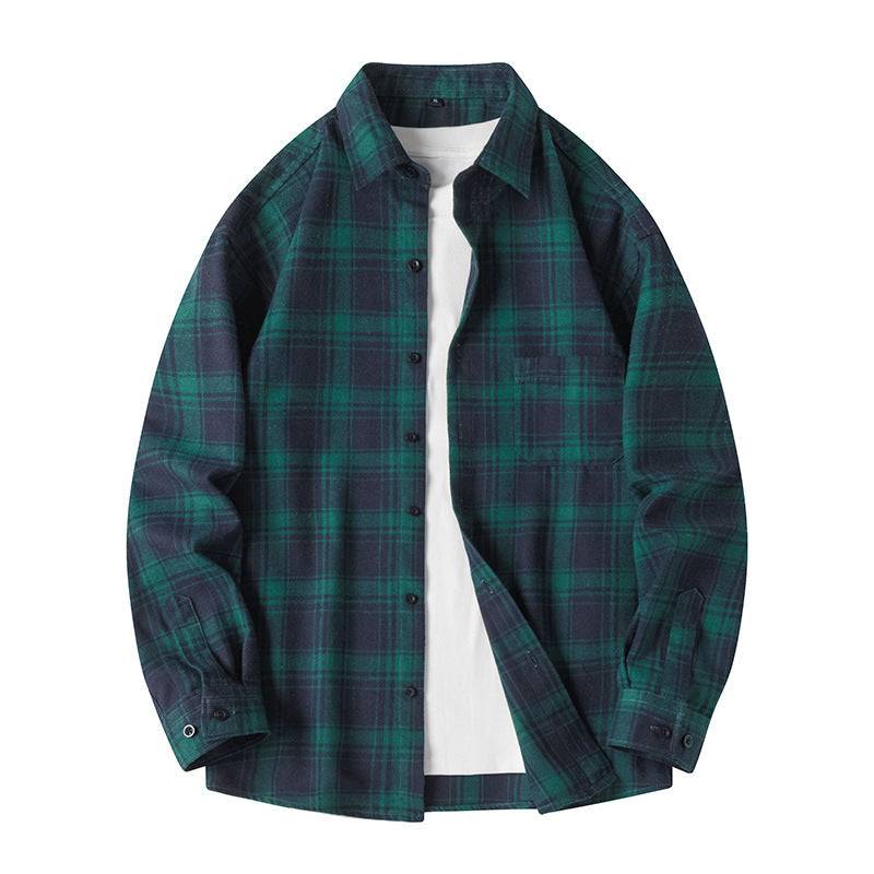 Men's Plaid Long Sleeve Button Up Shirt - Lunacy Deals & Designs