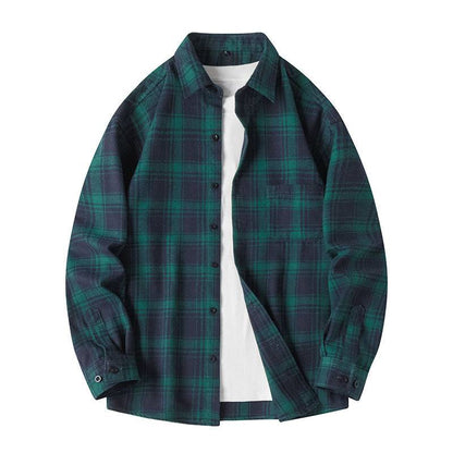 Men's Plaid Long Sleeve Button Up Shirt - Lunacy Deals & Designs