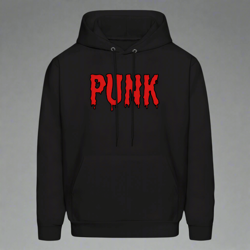 Men's Punk Hoodie - black