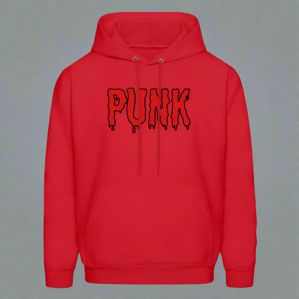 Men's Punk Hoodie - red