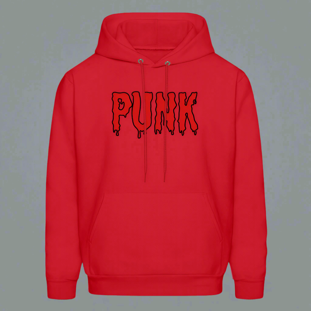 Men's Punk Hoodie - red