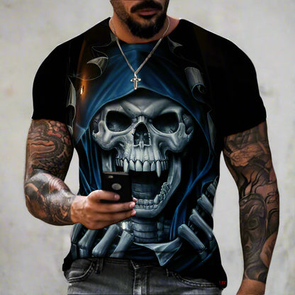 Men's Skull Digital Print T-Shirts - Lunacy Deals & Designs