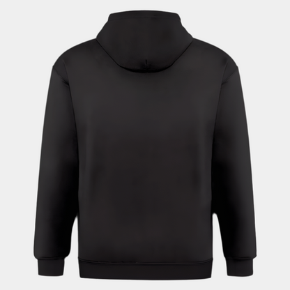 Men's Zip Hoodie (Customizable: Chest) black -back