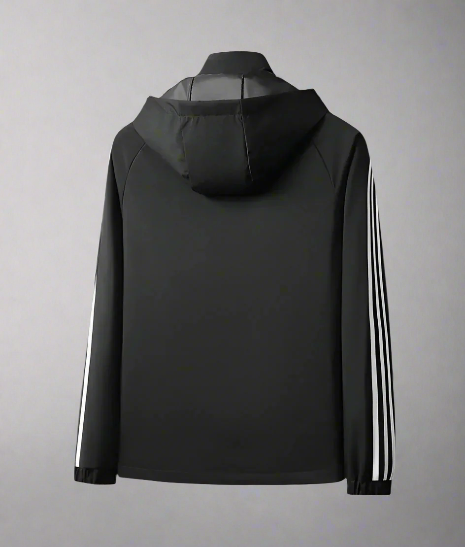 Men's Striped Lightweight Jacket black