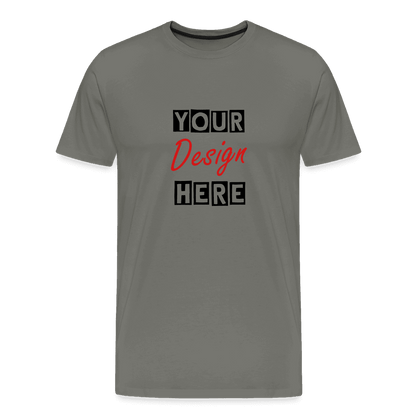 Men's CUSTOMIZABLE  Premium Lightweight T-Shirt - asphalt gray