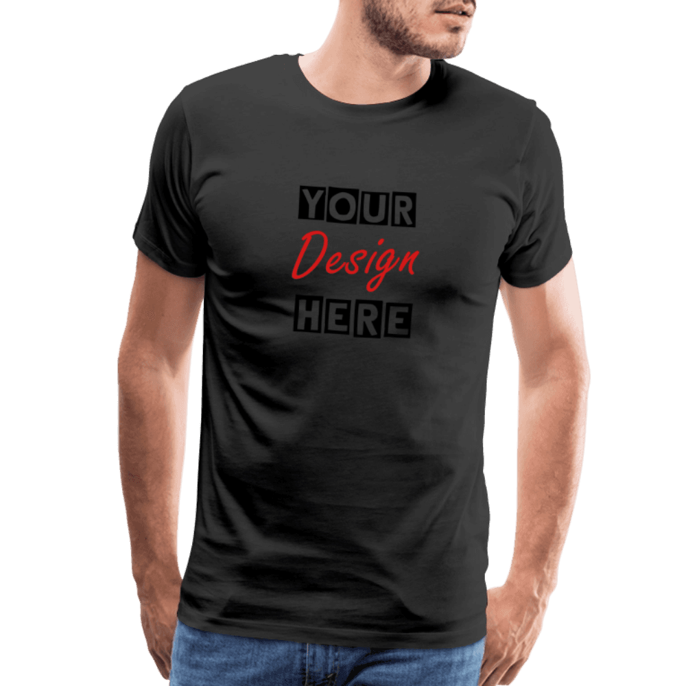 Men's CUSTOMIZABLE  Premium Lightweight T-Shirt - black