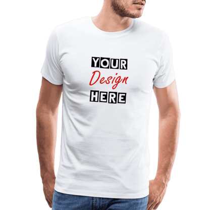 Men's CUSTOMIZABLE  Premium Lightweight T-Shirt - white