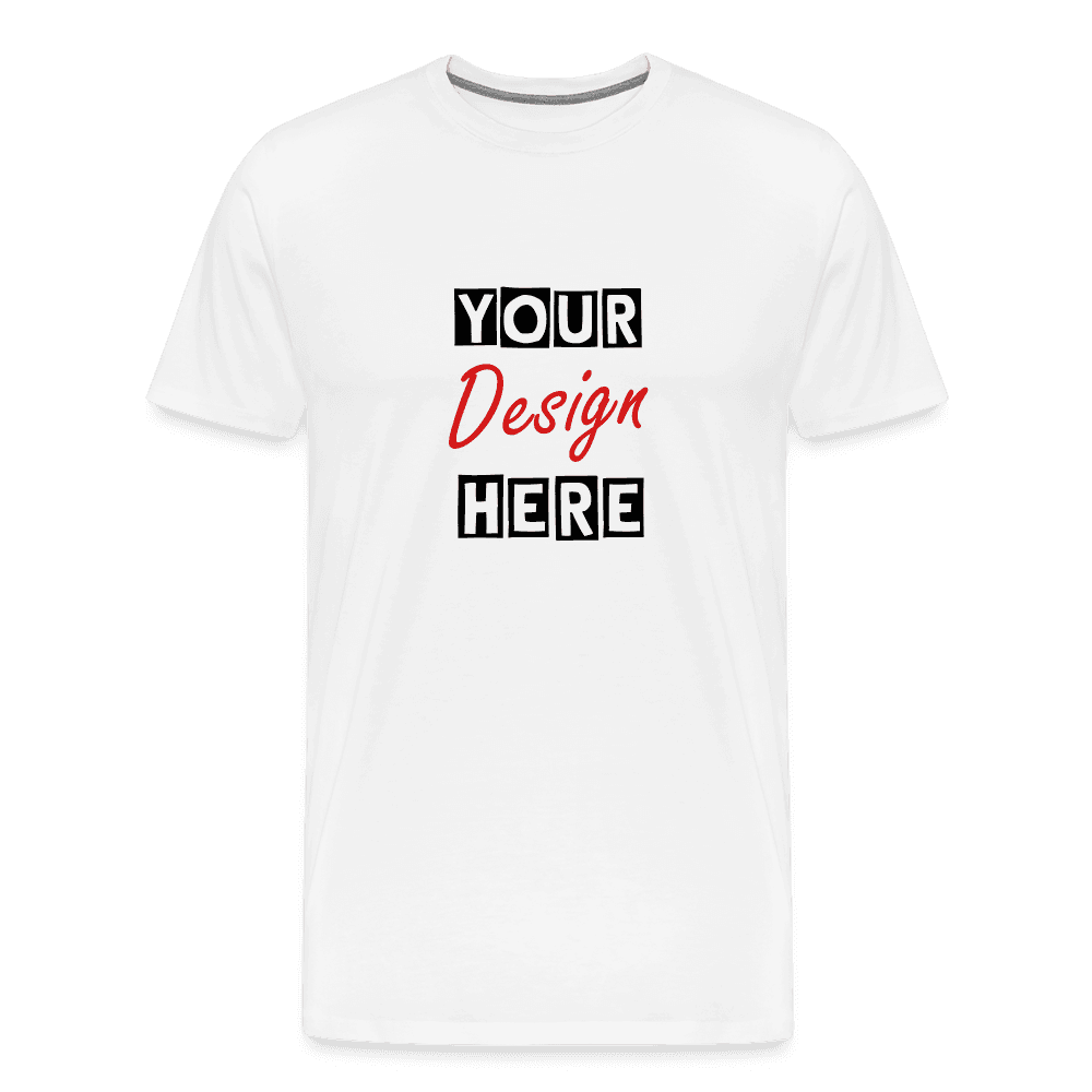 Men's CUSTOMIZABLE  Premium Lightweight T-Shirt - white