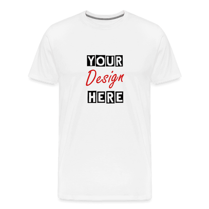 Men's CUSTOMIZABLE  Premium Lightweight T-Shirt - white