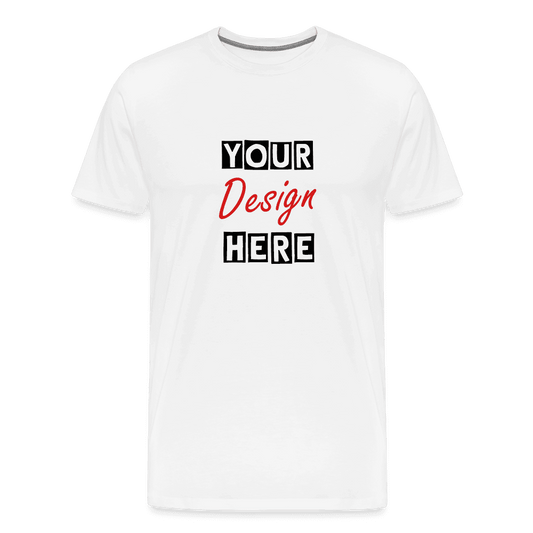 Men's CUSTOMIZABLE  Premium Lightweight T-Shirt - white