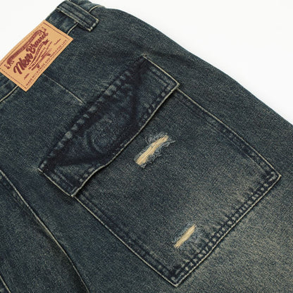 Men's Vintage Washed Cargo Jeans