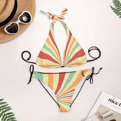 Retro Sunburst 2-Piece Halter Swimsuit Lunacy Deals & Designs