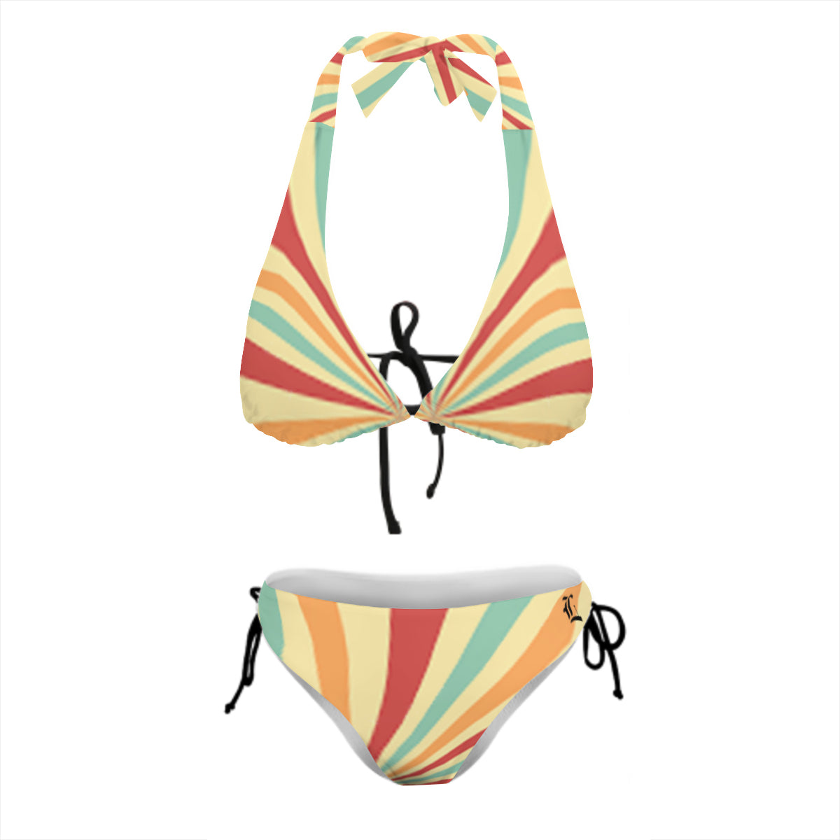 Retro Sunburst 2-Piece Halter Swimsuit Lunacy Deals & Designs