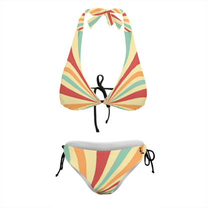 Retro Sunburst 2-Piece Halter Swimsuit Lunacy Deals & Designs