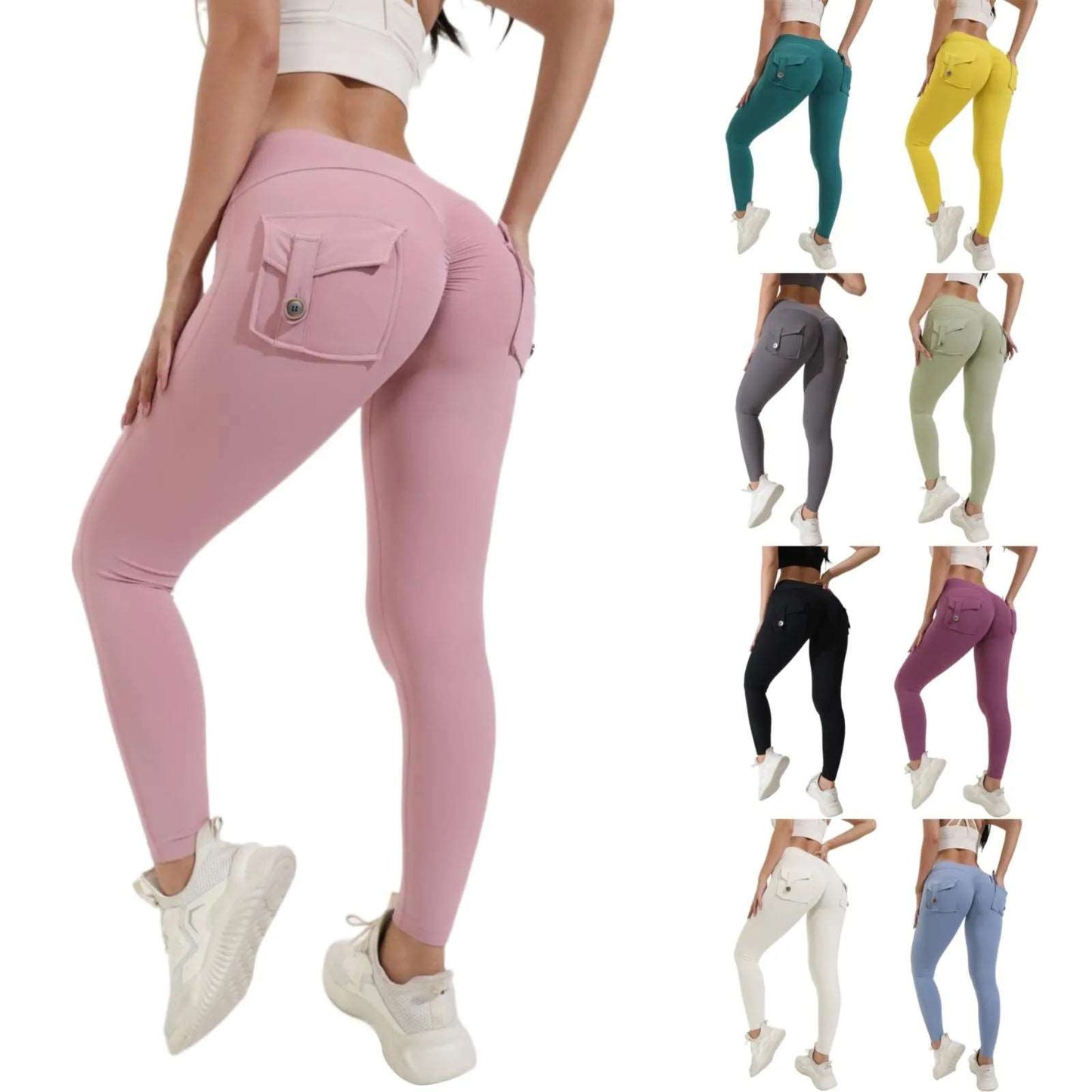 Stretchy Leggings with Back Pockets Lunacy Deals & Designs