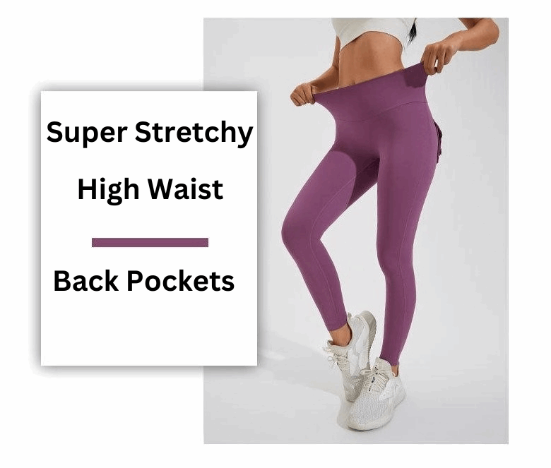 Stretchy Leggings with Back Pockets