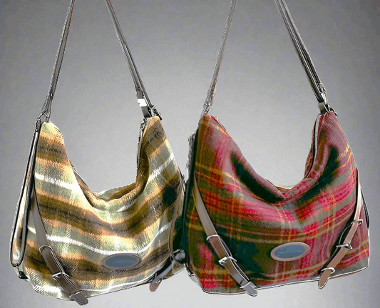 Tweed Reversible Plaid Purse / Backpack Lunacy Deals & Designs