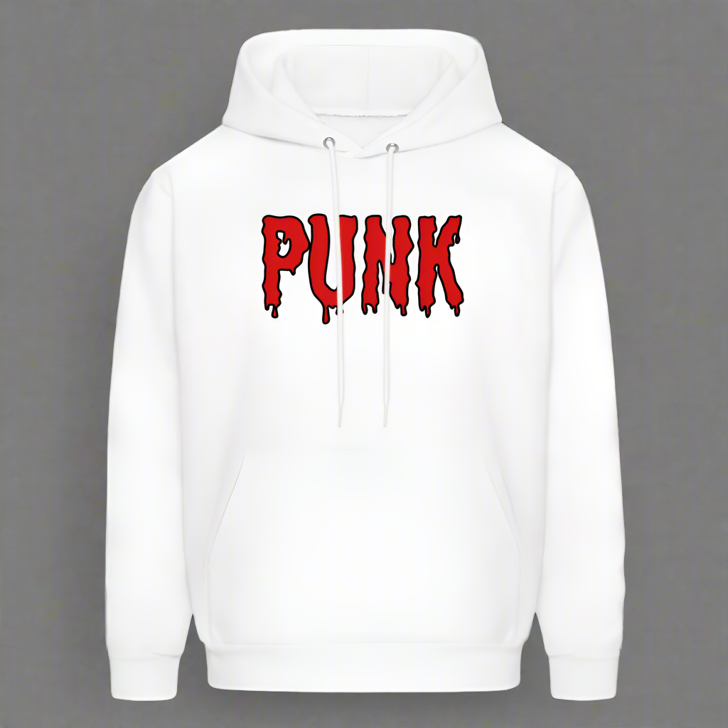 Men's Punk Hoodie - white