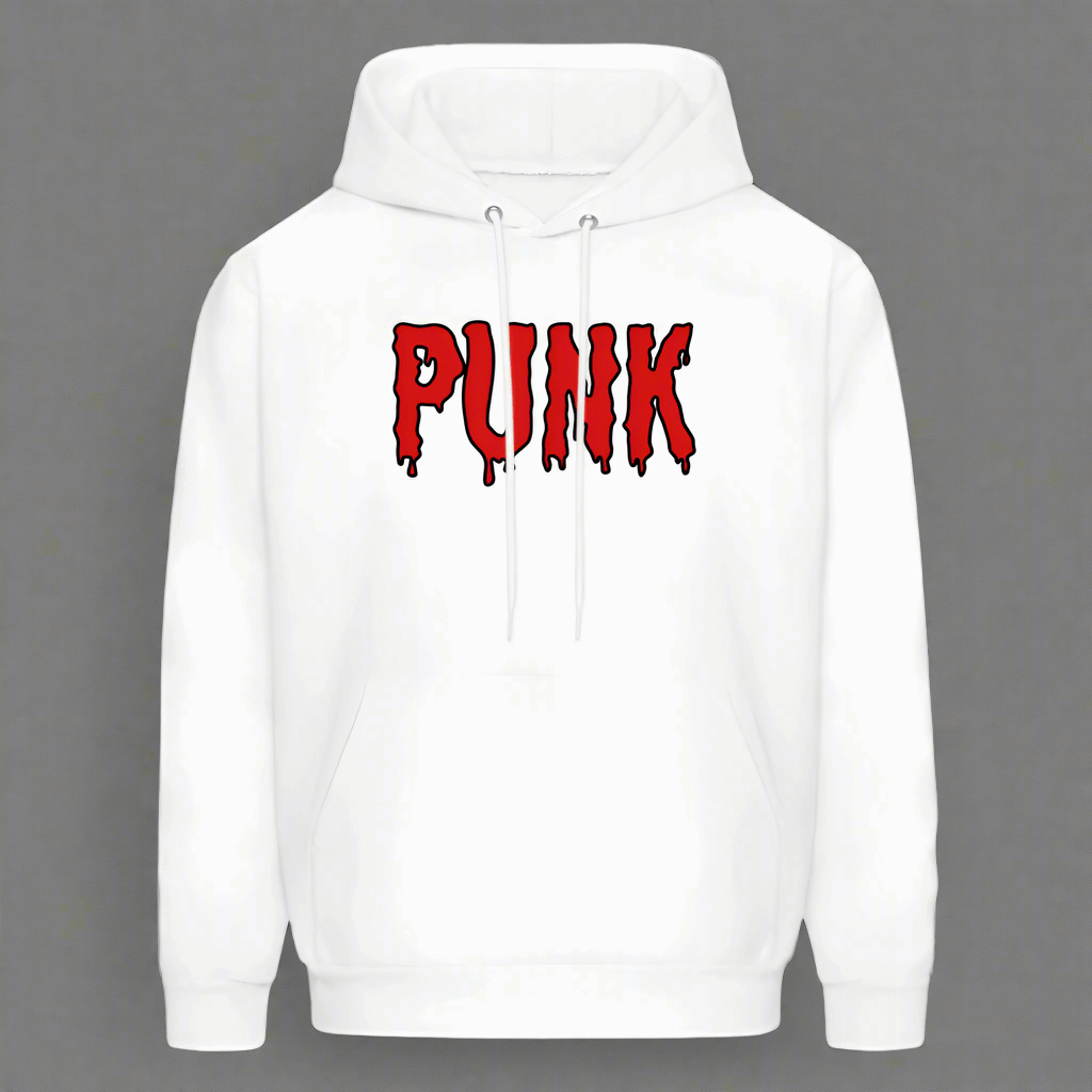 Men's Punk Hoodie - white