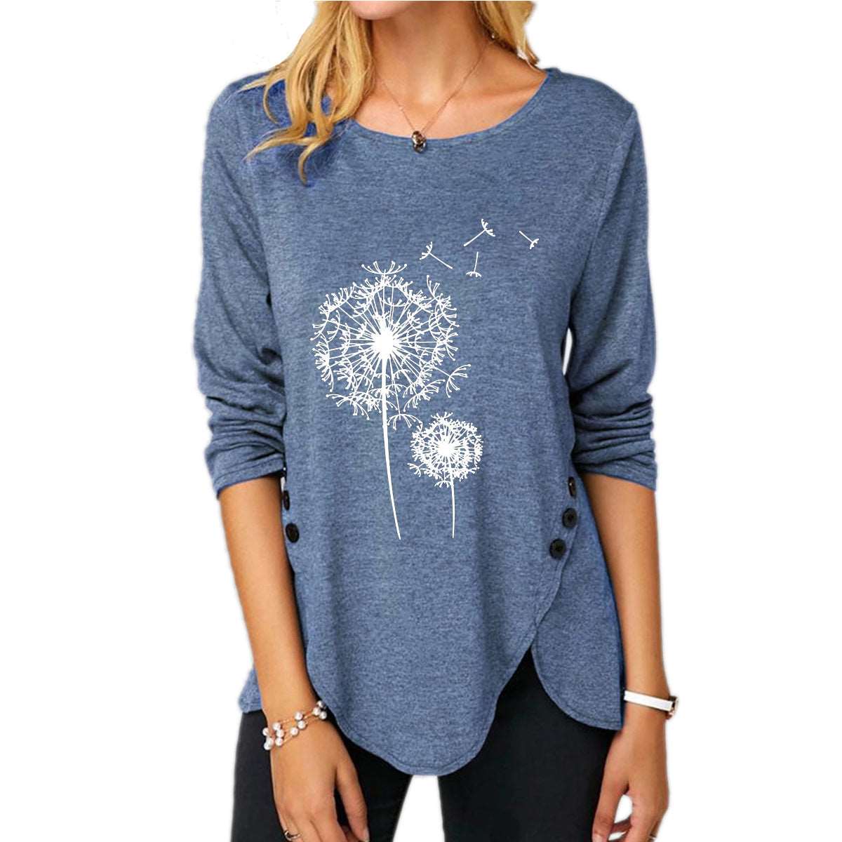 Women's Dandelion Print Tunic Lunacy Deals & Designs