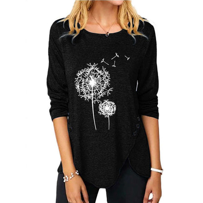 Women's Dandelion Print Tunic Lunacy Deals & Designs