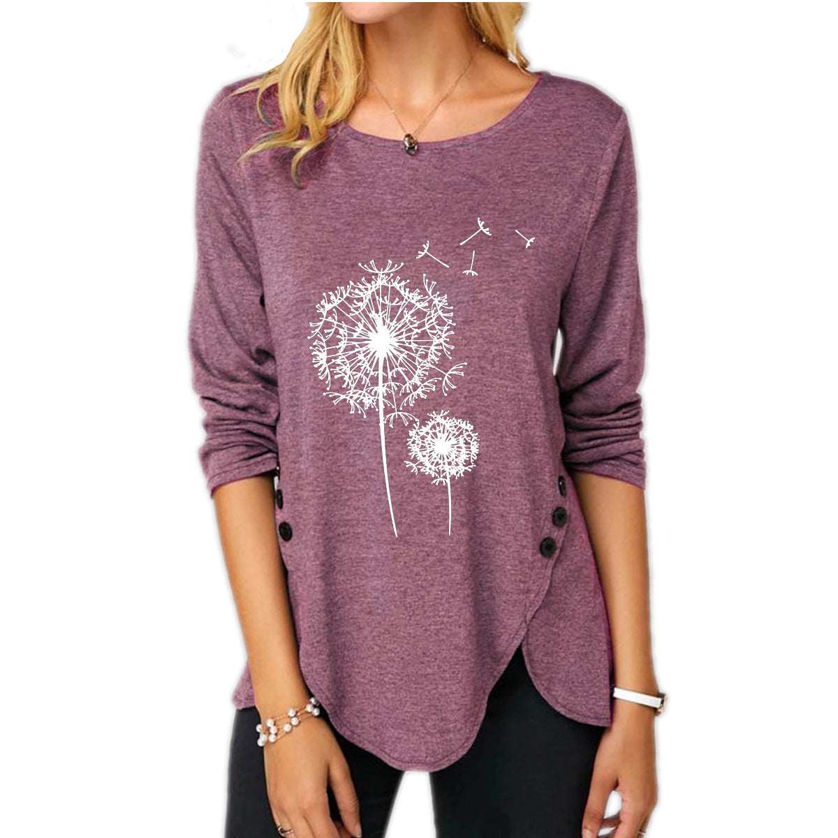 Women's Dandelion Print Tunic Lunacy Deals & Designs