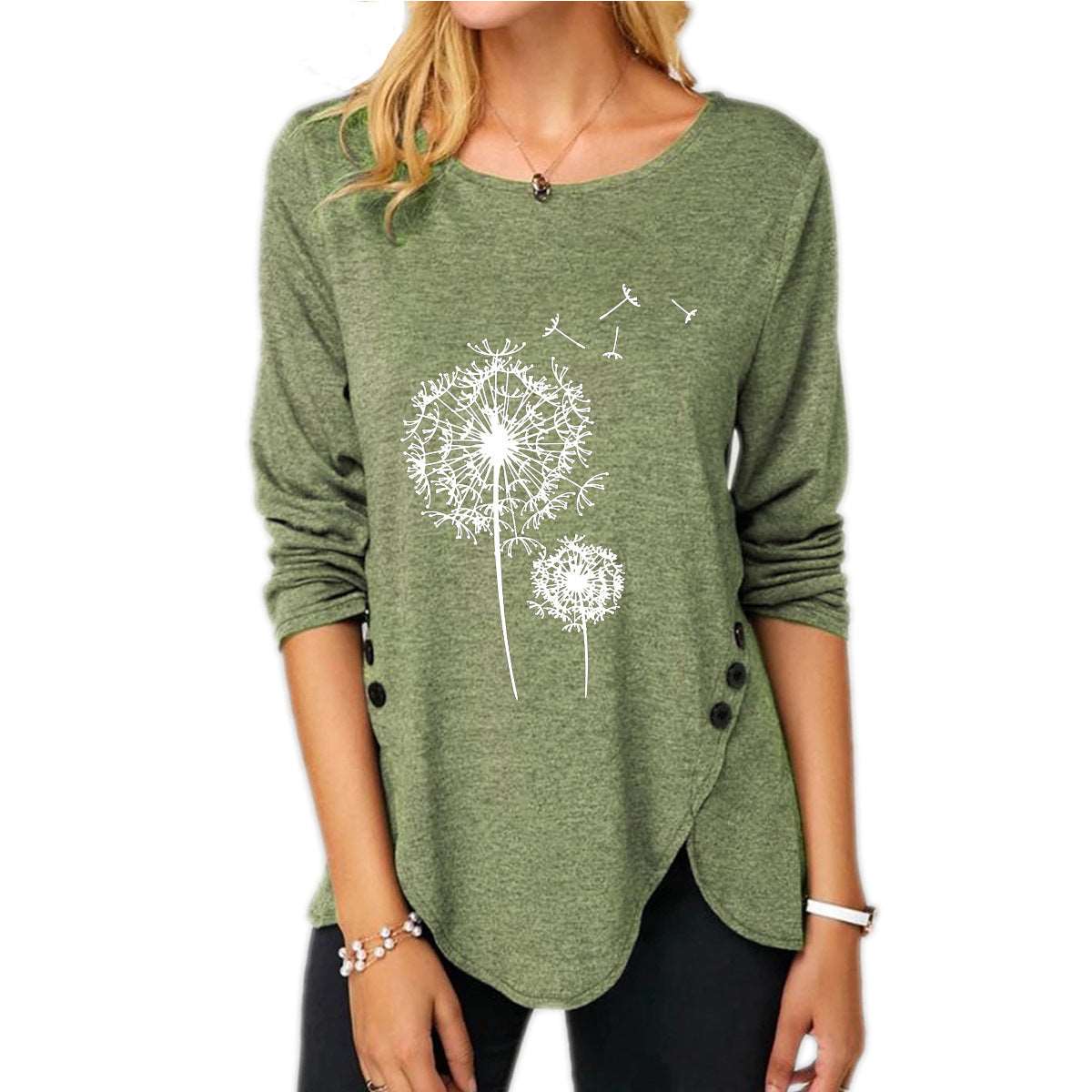 Women's Dandelion Print Tunic - Lunacy Deals & Designs