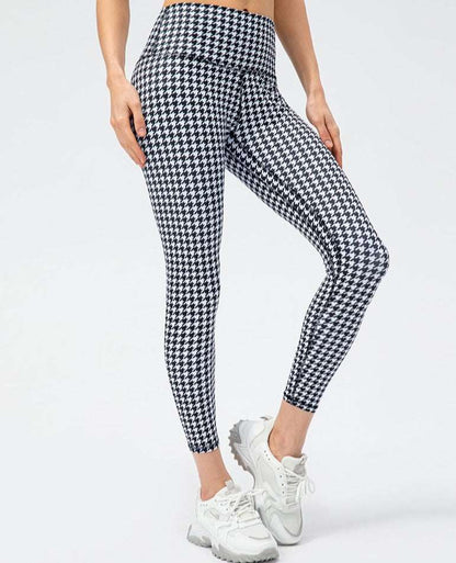 Women's Houndstooth High-Rise Yoga Pants Lunacy Deals & Designs