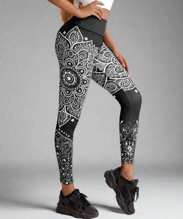 Women's Mandela Print Yoga Pants Lunacy Deals & Designs