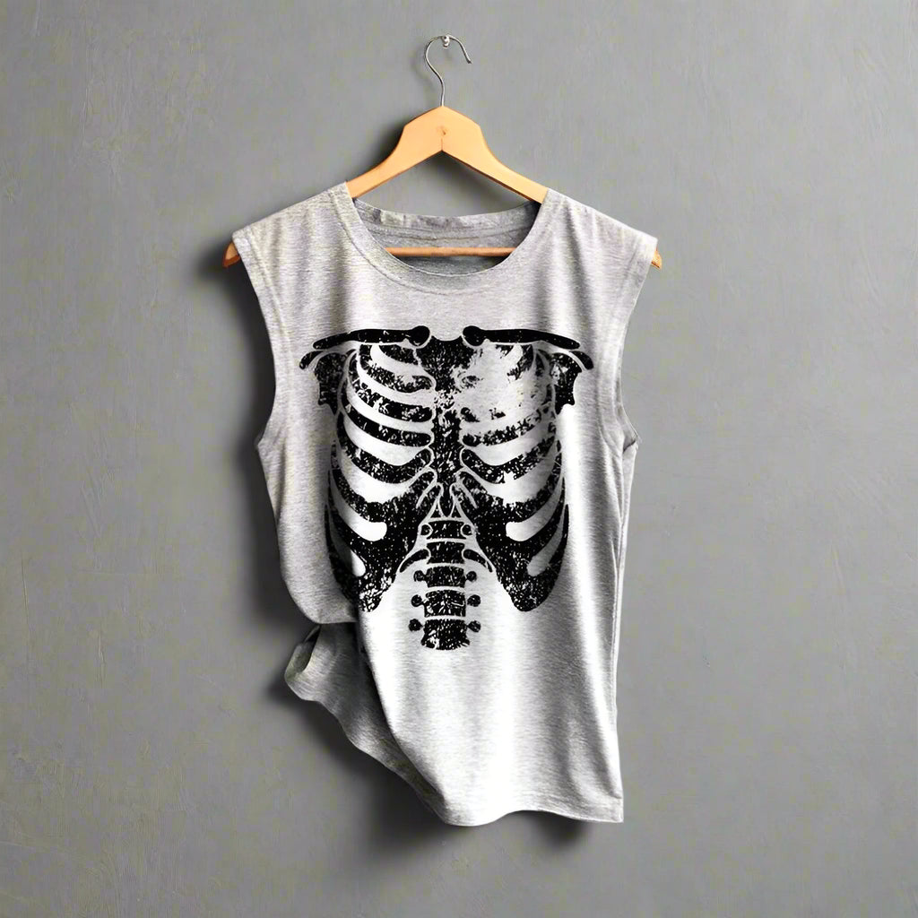 Women's Crew Neck Rib Cage Tank Top